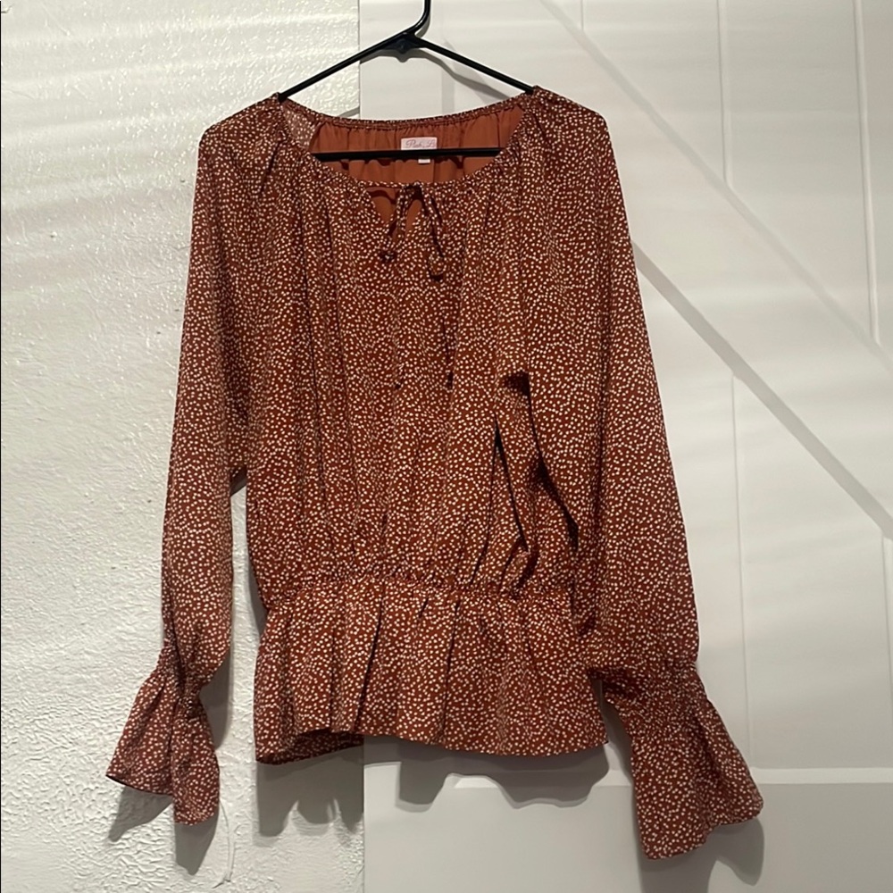 Women's Brown Floral Blouse